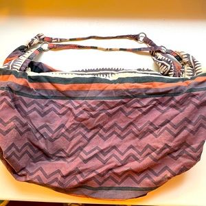 Great Cotton Tribal Boho Bag with Zip Closure